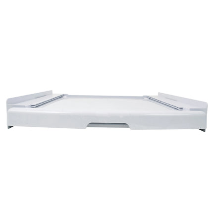 SCANPART - Stacking kit for washing machine and tumble dryer - Plastic - With worktop - White - Also for heat pump dryers - Tension strap included image