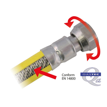 SCANPART - Gas connection set - NL standard - 1/2"(F) - 1/2"(F) - 75 cm image