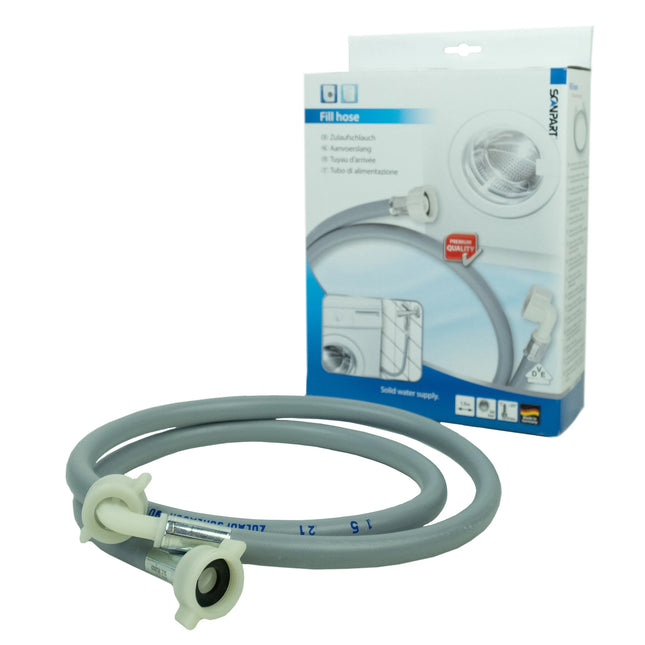 SCANPART - Supply hose - 3/4" angled - 3/4" straight - 60 bar - 1.5 m image