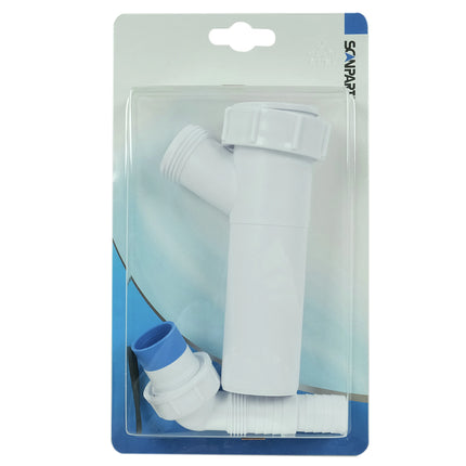 SCANPART - T-piece washing machine drain white image