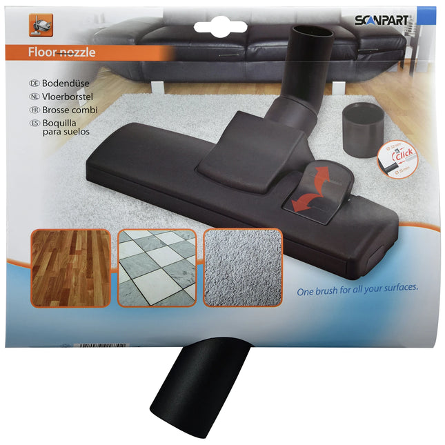 SCANPART Combi Brush  - 20 cm - Polyester Brush  - 32 + 35 mm Nozzle Connection image