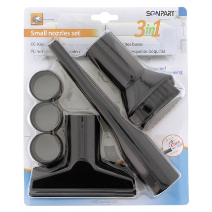 SCANPART Nozzle Set  - 12 - 6 - 3 cm - Polyester Brush  - 32 + 35 mm Nozzle Connection image