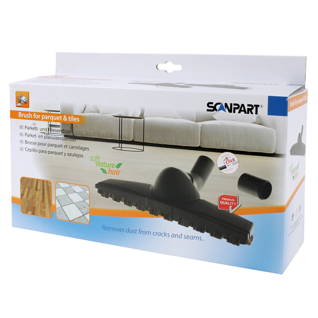SCANPART Hardfloor Brush SBB300 - 32.5 cm - Soft Natural Brush  - 32 + 35 mm Nozzle Connection image