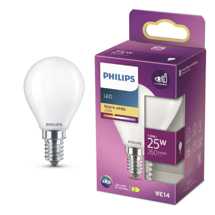 PHILIPS - Vintage Led - E14 - 25 W - 260 Lumens - 2700 K - Frosted - Pear image