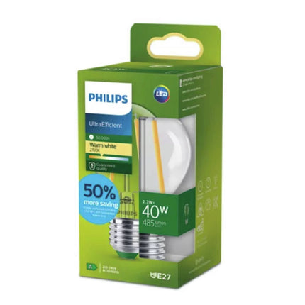 PHILIPS - Vintage Led - E27 - 40 W - 485 Lumens - 2700 K - Bright - Pear image