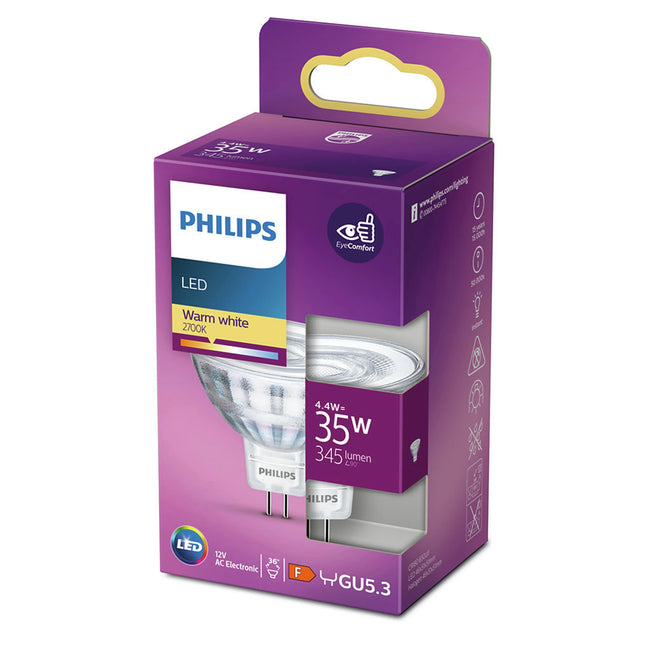 PHILIPS - Reflector Spot - GU5.3 - 35 W - 345 Lumen - 2700 K - Bright - MR16 image
