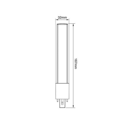 NOXION - Light tube - G23 - 9 W - 600 Lumen - 4000 K - Frosted - PL-S image