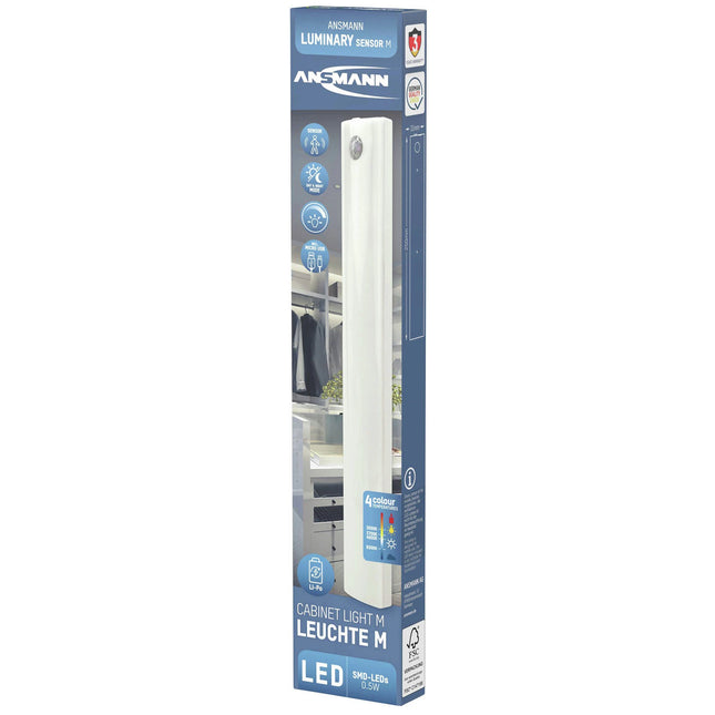 ANSMANN Rechargeable LED Cabinet Lamp - Motion detector - Rechargeable - 6 W 3700 - 6000 K - Frosted - Light strip - Dimmable image