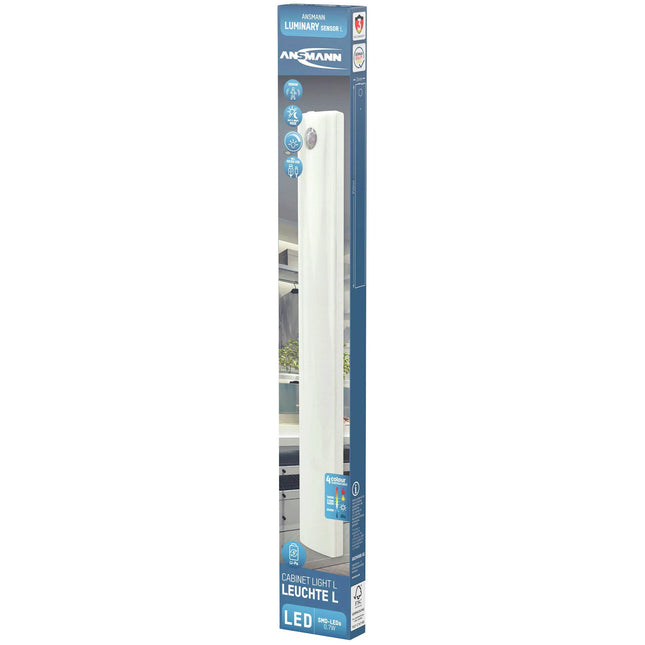 ANSMANN Rechargeable LED Cabinet Lamp - Motion detector - Rechargeable - 8 W 3700 - 6000 K - Frosted - Light strip - Dimmable image