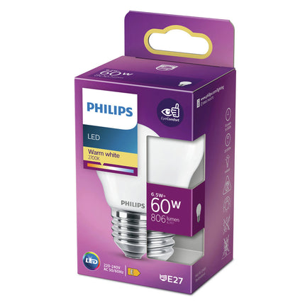 PHILIPS - Light Bulb - E27 - 60 W - 806 Lumen - 2700 K - Frosted - Bulb image