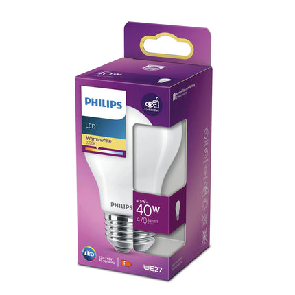 PHILIPS - Light Bulb - E27 - 40 W - 470 Lumen - 2700 K - Frosted - Bulb image