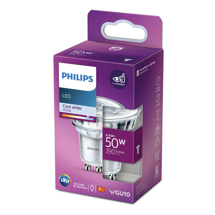 PHILIPS - Reflector Spot - GU10 - 50 W - 390 Lumen - 4000 K - Bright - Reflector Spot - Dimmable image