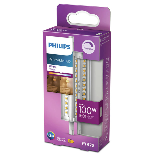 PHILIPS - Light tube - R7S - 100 W - 1600 Lumen - 3000 K - Bright - Light tube image