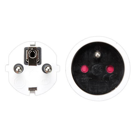 HOUSEBRAND - Extension cable - Plug 220 V (Male) - Plug 220 V (female)+Earth pin 10 m 3 x 1.5 mm Belgian version + child safety lock image