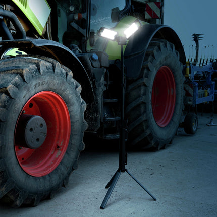 ANSMANN WL5000R - Led Work Light - IPX4 - Orientable - Tripod - Dimmable - Rechargeable - 2 x 30 W - 5000 Lumen - 5000 K - Bright - Spotlight image