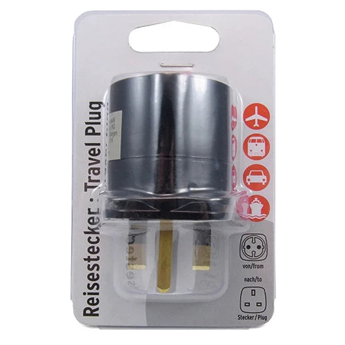 BRENNENSTUHL - Travel Plug - EU socket to UK plug image