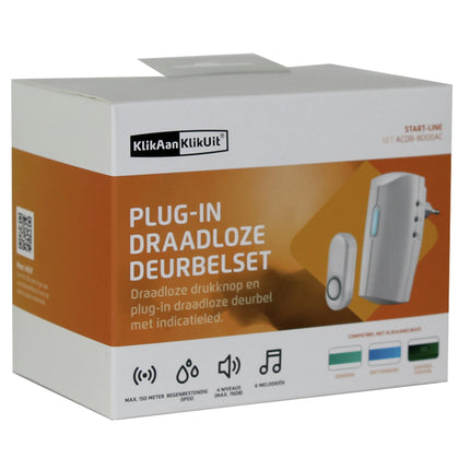 KLIKAAN KLIKUIT - wireless plug-in doorbell + push button - ACDB-8000 image
