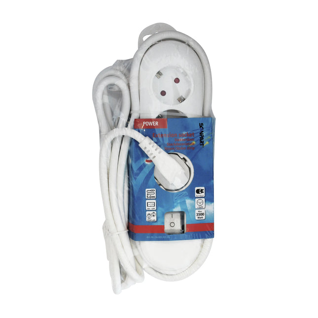 SCANPART - Table Socket - 3 x EU socket to EU plug - 1.5 m image