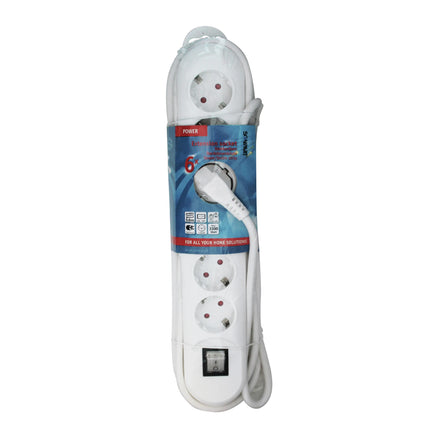 SCANPART - Table Socket - 6 x EU socket to EU plug - 5.0 m image