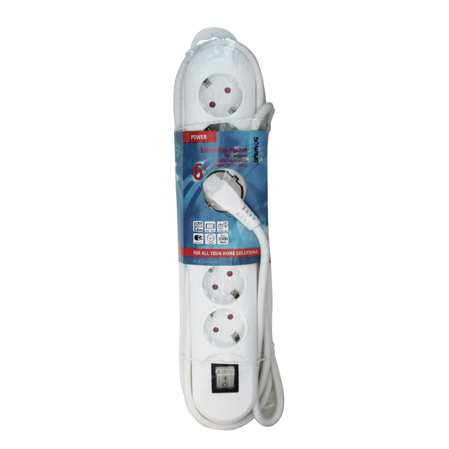 SCANPART - Table Socket - 6 x EU socket to EU plug - 5.0 m image