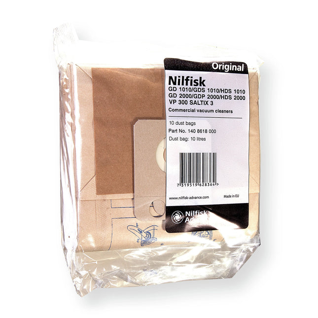 NILFISK GD1010 | GDS 1010 | HDS 1010 | GD 2000 | GDP 2000 | HDS 2000 | VP 300 Saltix 3 10 Dustbags image