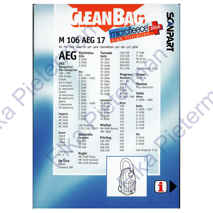 CLEANBAG - vacuum cleaner bag like Gr.5 4pcs. - M106AEG17 image