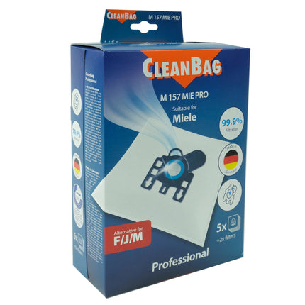 CLEANBAG M157MIE-PRO 5 Dustbags  2 Motorfilters- Suitable for Miele F / J /M image