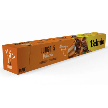 BELMIO - Coffee Capsule - Lungo Delicato - Intensity 5 - 10 Pieces - Compatible with Nespresso image