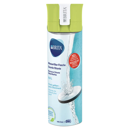 BRITA - Fill&Go - Water filter bottle - 0.6 L - Lime green - Waterfilter included image