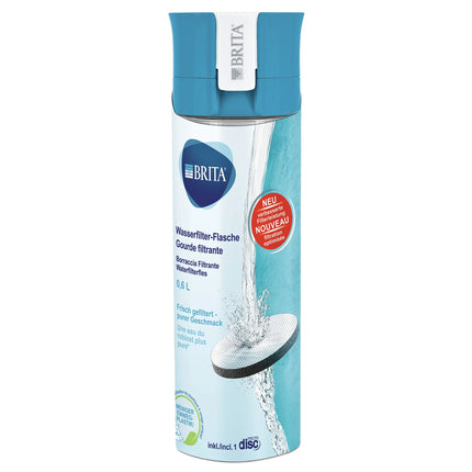 BRITA - Fill&Go - Water filter bottle - 0.6 L - Blue - Waterfilter included image
