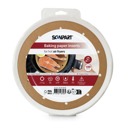 SCANPART - Air fryer baking paper - 100 pieces - Ø20 cm image