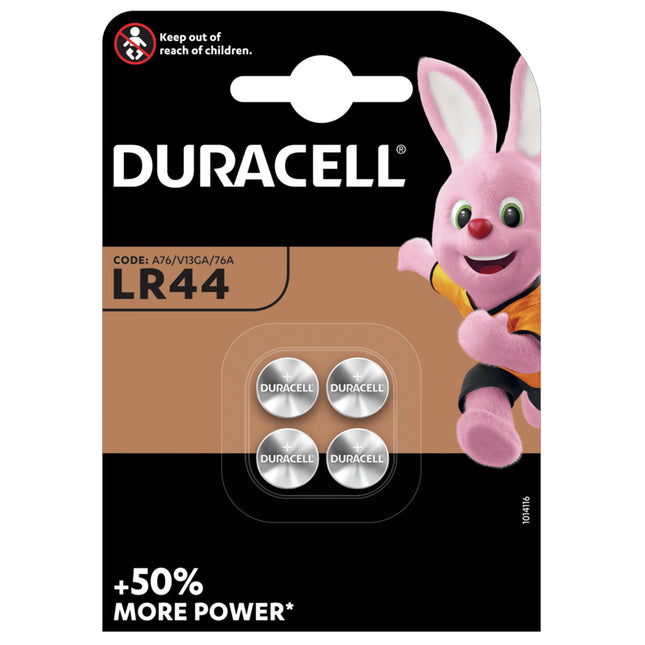 DURACELL Alkaline LR44 | A76 - Multipack - 4 Pieces - Button cell image