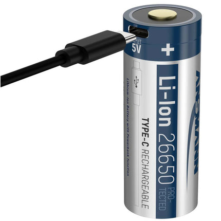 ANSMANN Li-Ion - USB-C 26650 - Rechargeable image