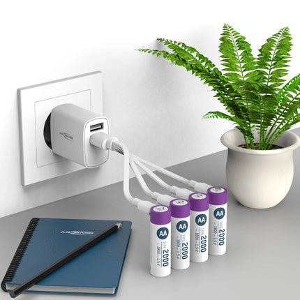 ANSMANN Li-Ion - USB-C AA | HR6 - Multipack - 4 Pieces - Rechargeable image