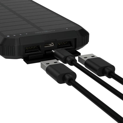 ANSMANN  Powerbank - PB212W - Black - 10000mAh - 1x USB-A (F)|Wireless - Solar energy image