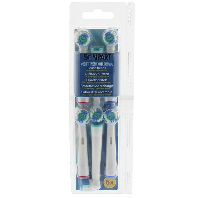 SCANPART - Attachment brushes Active Clean - 6 Pieces - White - EB20-6 image