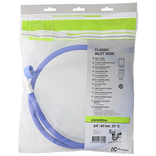 ELECTROLUX - Supply hose - 3/4" angled - 3/4" straight - 60 bar - 1.5 m image