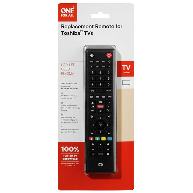 ONE FOR ALL - Remote - Suitable for Toshiba - URC1919 image