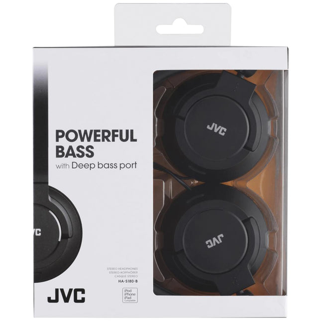 JVC - Headphone - Black - HA-S180 - On-ear - 3.5 mm (M) image