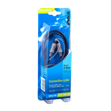 SCANPART - Optical cable - Toslink - Audio cable - Toslink (Male) - Toslink (Male) - 1.5 m image