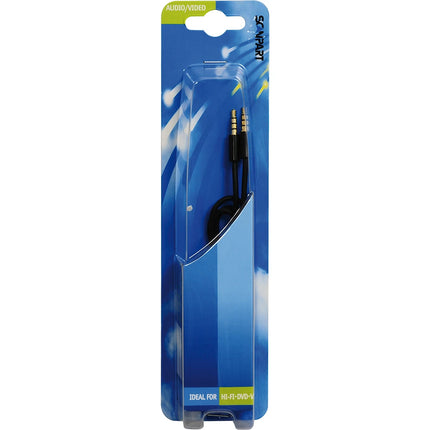 SCANPART - Audiocable - 3.5 mm Jack (Male) - 3.5 mm Jack (Male) - 0.8 m image