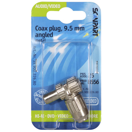 SCANPART - Plug - COAX -  COAX (Male) - Angle - Plug in|Steel|Angle image