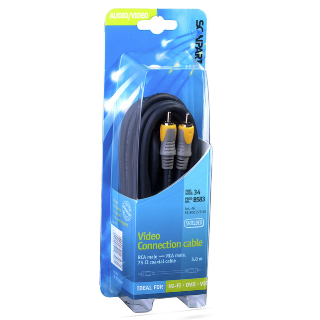 SCANPART - Video cable - Tulp (Male) - Tulp (Male) - 2.5 m image
