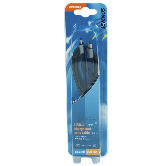 SCANPART - Charging- and Data cable - USB-C (Male) - USB-C (Male) - 1.0 m image