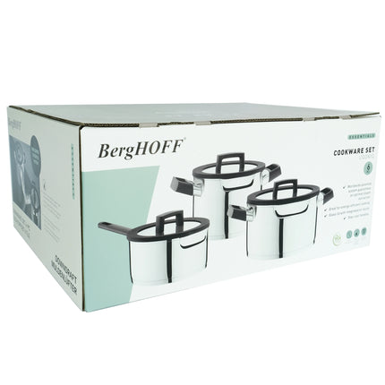 BERGHOFF - Cookware Set - Downdraft-Friendly - 6-Piece - Stainless Steel image