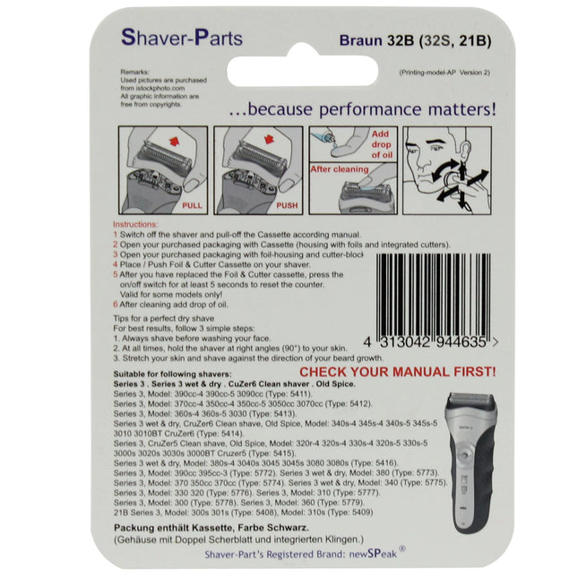 SHAVER-PARTS - cassette black series 3 - 32B image
