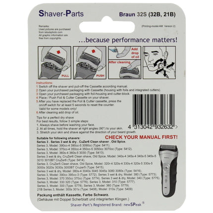 SHAVER-PARTS - cassette silver series 3 - 32S image