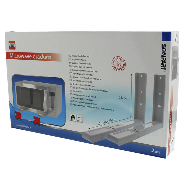 SCANPART - Magnetron brackets - White - 21.9 cm x 30.5-45 cm - up to 40KG image