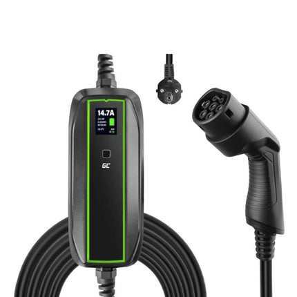 GREEN CELL - Car charging cable - 220V to Type2 - 3.6Kw - 6.5m - 10A image
