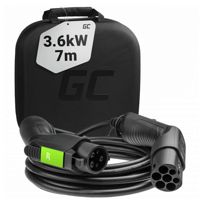 GREEN CELL - Car charging cable - Type1 - 3.6Kw - 7m - 1Phase image